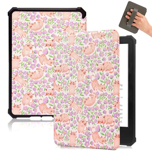 Fancity Funda para Kindle Paperwhite de 6 pulgadas de 5ª/6ª/7ª generación, funda suave con correa de mano, función inteligente de apagado y encendido automático para Kindle Paperwhite 1/2/3 (versiones