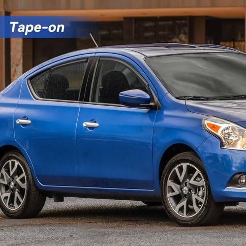 Image of Window Visors Rain Guards Shield for 2012-2019 Nissan Versa Sedan, Out-Channel Window Vent Wind Deflectors Visors Shades for 12-19 Nissan Versa
