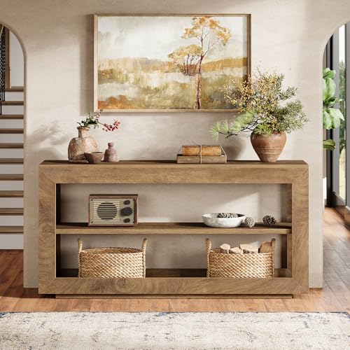 Console industrielle MDF 3 niveaux 160 cm Tribesigns