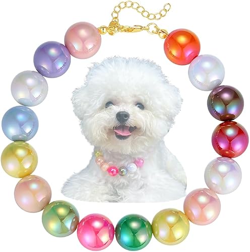 Pet Fashion Colorful Beaded Necklace vibrant jewelry