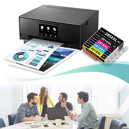 Greenbox Compatible Ink Cartridges Replacement For Canon 280 281 Xxl Pgi-280Xxl Cli-281Xxl For Canon Pixma Tr7520 Tr8520 Ts6120 Ts6220 Ts8120 Ts8220 Ts9120 Ts9520 Ts6320 Ts9521C Printer (5 Pack) #TOP2