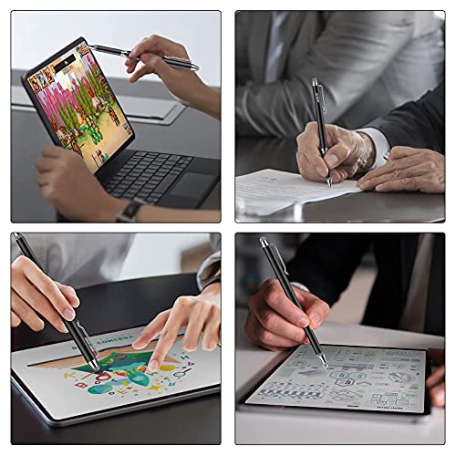 Stylus Pens For Ipad, 2 Pack Meko 3-In-1 High Sensitivity Universal Stylus Pencil Fortouch Screens, Iphone, Samsung Galaxy, Android, Tablet, Surface, Kindle, With 6 Replacement Tips, 2 Refills #TOP6