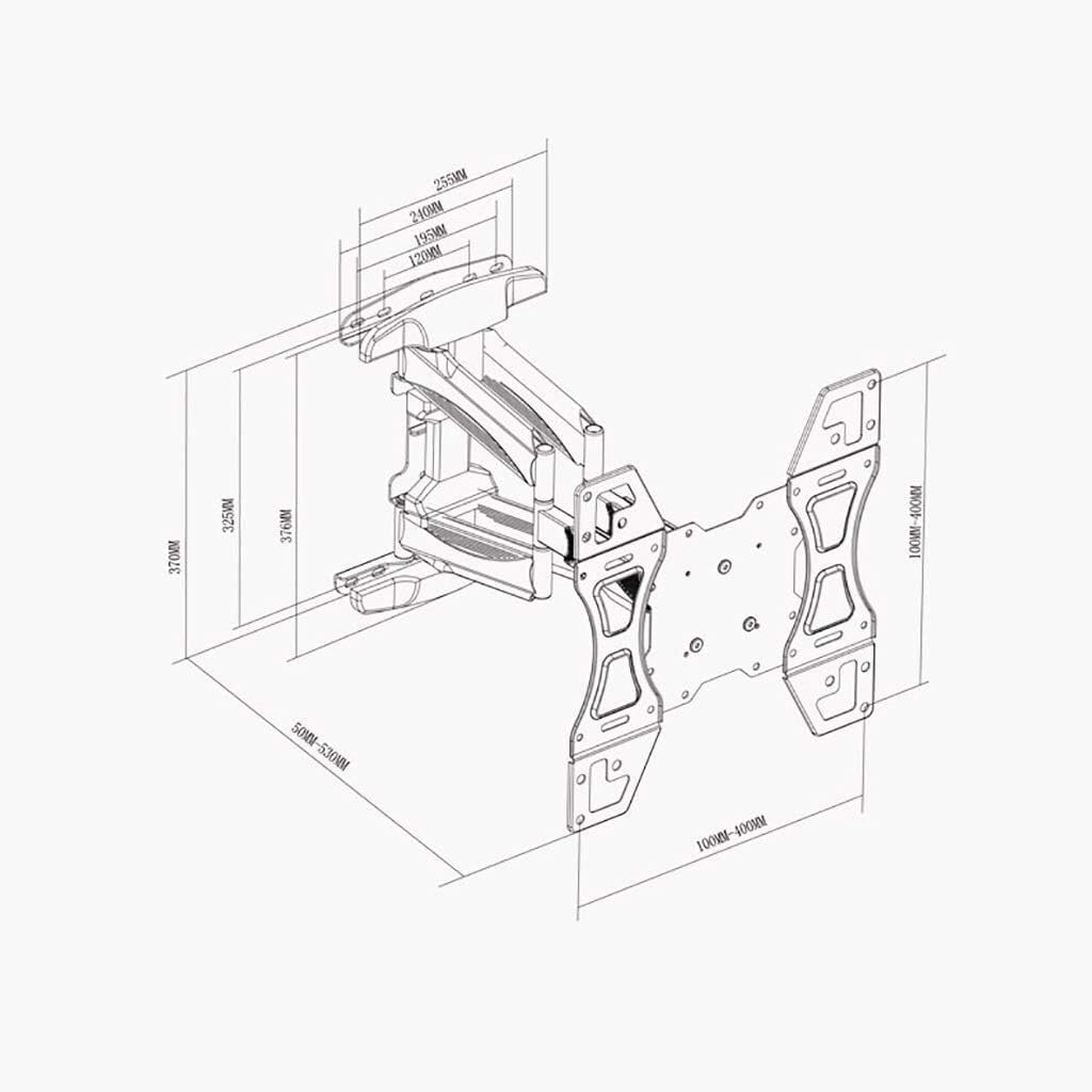TV Stand Rugged TV Wall Bracket Installation Six-arm Tilt and Rotation for 32-60 Inch LED Smart Flat Screen TV