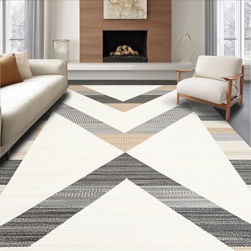 ODIKA Flatwoven High Traffic Area Rug 2x3, Modern Interlocking Chevron