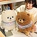 champracer Soft Pomeranian Hund Kuscheltier, süßes weiches Plüsch-Spielzeug,realistisches Pommern Plüsch schönes Tier niedliche und weiche Geschenke Hund,für gemütliches Spielen (25Cm,White)