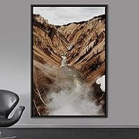 Framed Canvas Foggy Valleys Global Landscape Mountain Multicolor Photography Relax/Calm - 16x24 inches