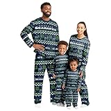 Seattle Seahawks NFL Ugly Pattern Family Holiday Pajamas - Youth - 18/20 (XL)