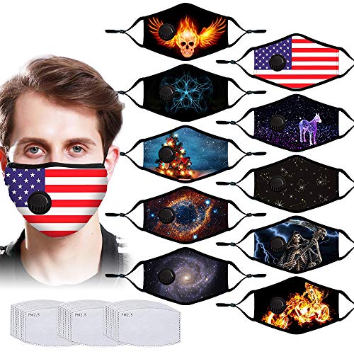 Washable reusable Dust proof Respirator? Replaceable filter?for smog and dust Facial Treatment for Adults (10+30)