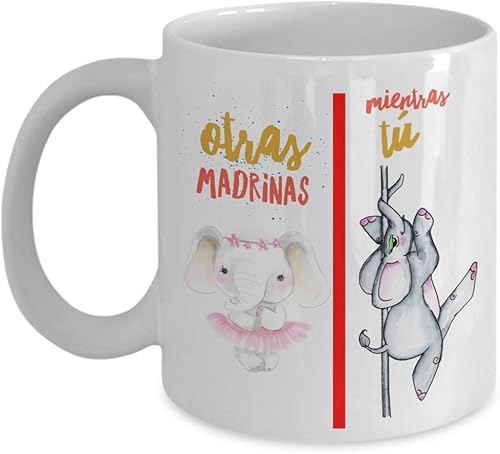 Regalo para Madrina  Taza de Cafe para navidad  Perfecto regalo para graduados, profesionales y estudiantes de enfermeria  Vaso con afirmaciones po