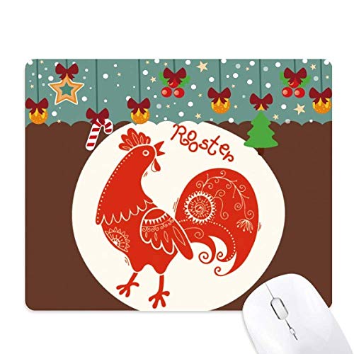 Tapis de souris coq chinois rouge pour embellir votre bureau à la maison