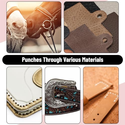 Image of UNCO Leather Multi-Hole Puncher, Belt Punch Tool, Leather Hole Pricane