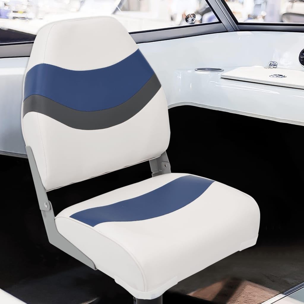 vidaXL Set de Asientos Plegables para Barco 4 uds con Respaldo Alto, Silla de Barco, Asiento de Barco de capitán, Silla de Barco Plegable