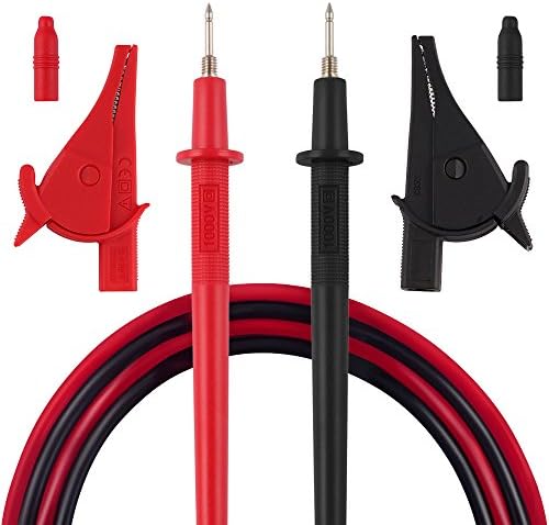 Micsoa Multimeter Test Leads with Alligator Clips, Multimeter Probes Electrical Test Leads Banana Plug Set