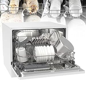 Mobiele Vaatwasser, Mini Vaatwasser, Vaatwasser 55 Cm, 360° Sproeiarmen Boven En Onder, 7,5 Liter Water, Waterontharder…