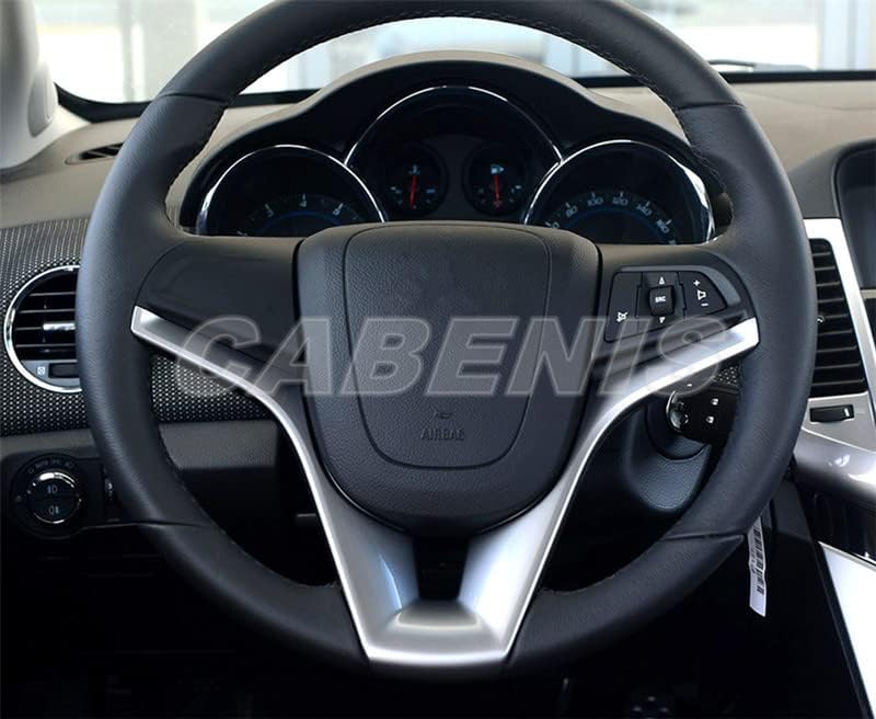 Miniatura 3 de Cubierta de decoración interior para volante Chevrolet Cruze 2009-2015, decoración de cubierta de volante de plástico ABS, accesorios interiores,
