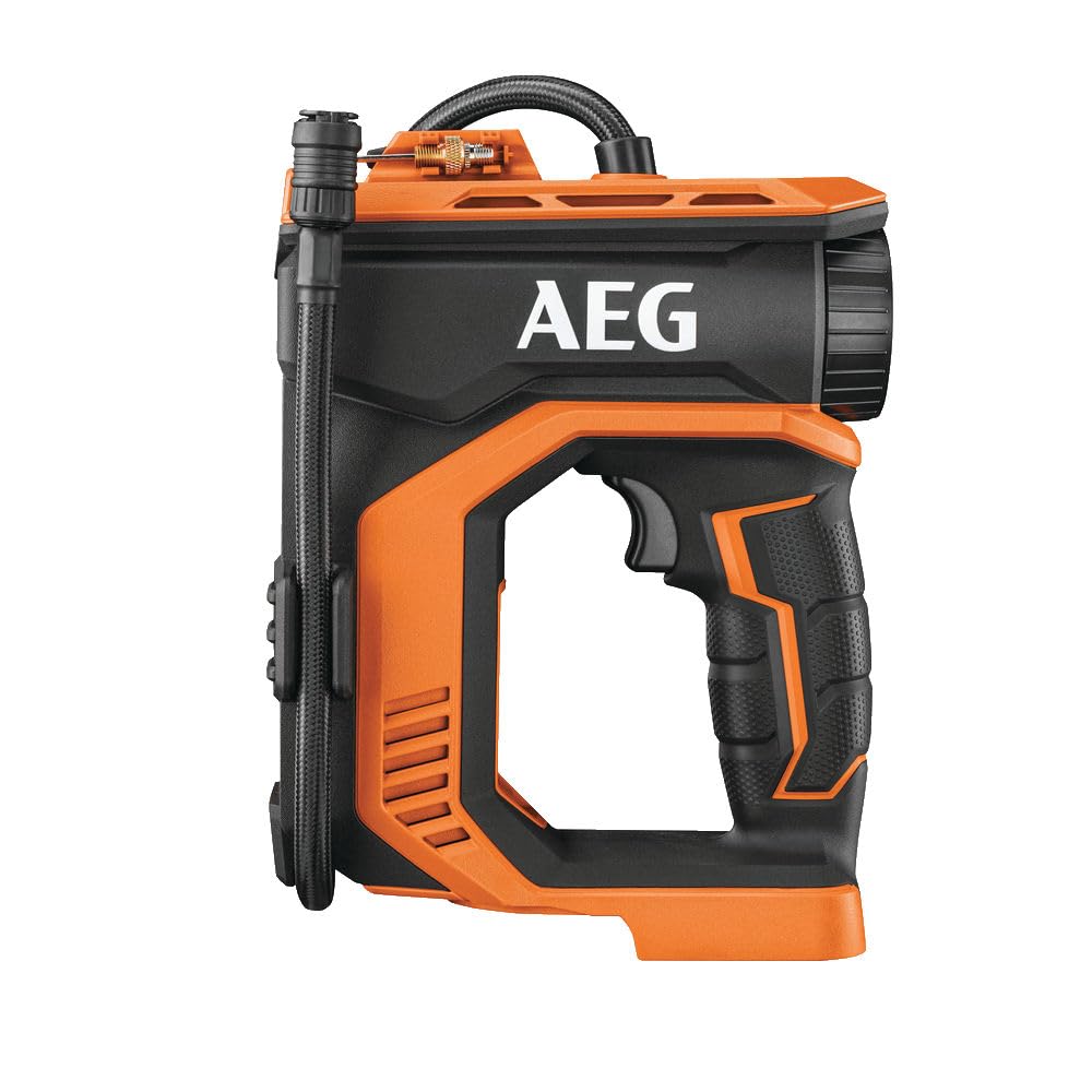 AEG - Mini compresseur 18V, pression max 10,3 bars / 150 PSI, 3 embouts, (sans batt. ni chargeur) BK18C-0