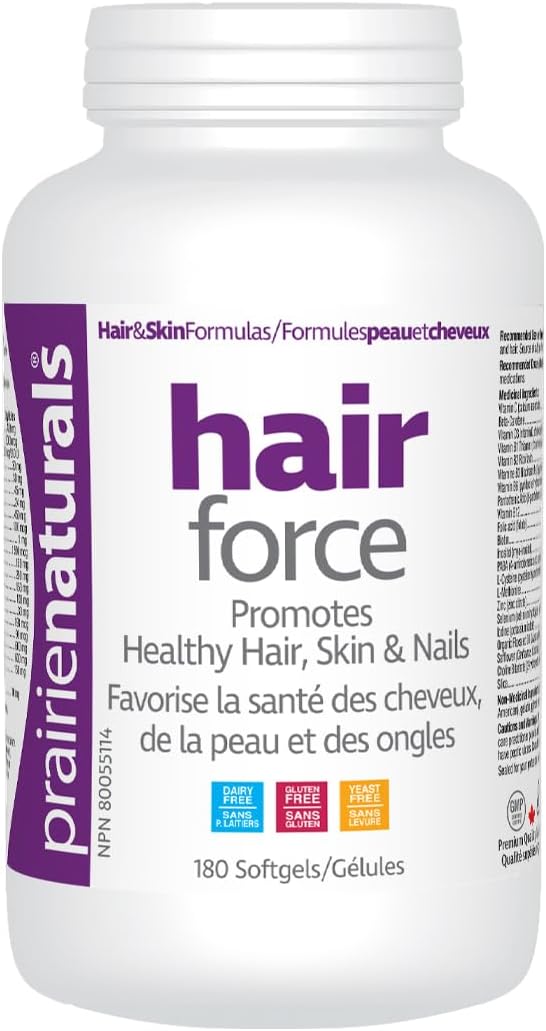Prairie Naturals Hair Force Softgels, 180 Count