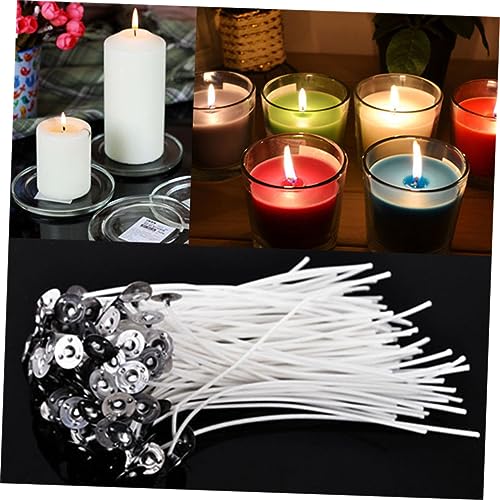 Mechas para velas preenceradas de algodón natural 30pcs miniatura 4