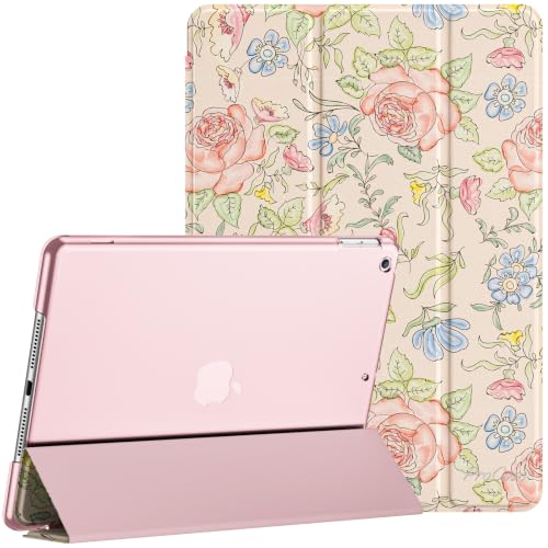 Image of ProCase for iPad 9th / 8th / 7th Generation Case 10.2 Inch, Rose | 10.2 iPad Case 9th / 8th / 7th Gen Cover (2021 /2020 /2019), Slim Smart Cover With Translucent Hard Shell Back, Auto Sleep /Wake