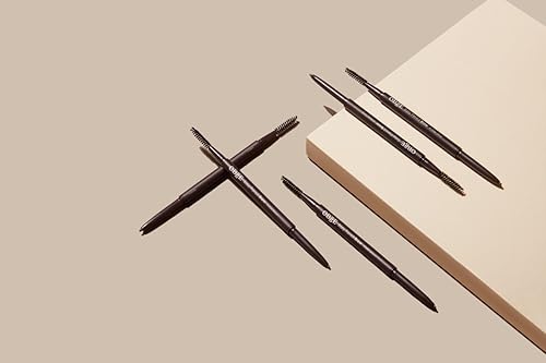Miniatura 9 de OBgE Easy Pencil Brow (marrón oscuro, 0.003 onzas) - Lápiz de cejas ultra fino con cepillo para dar forma precisa y sin esfuerzo. Color natural de
