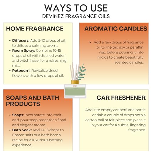 Image of Devinez Musk, Ylang-Ylang Aroma Oil for Diffuser /Ultrasonic Aroma Diffuser /Tealight Diffuser /Reed Diffuser, 15ml Each