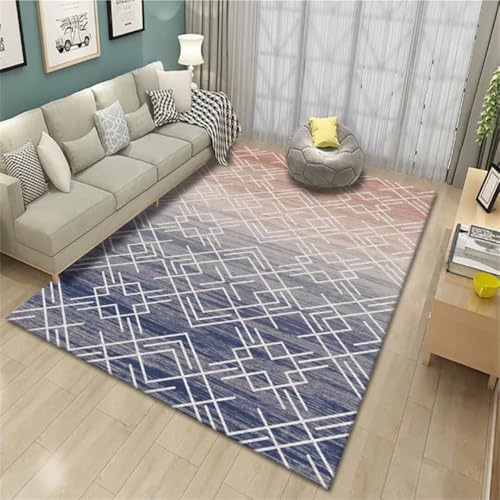 Tapis chambre bébé fille géométrique 80x160cm grand format