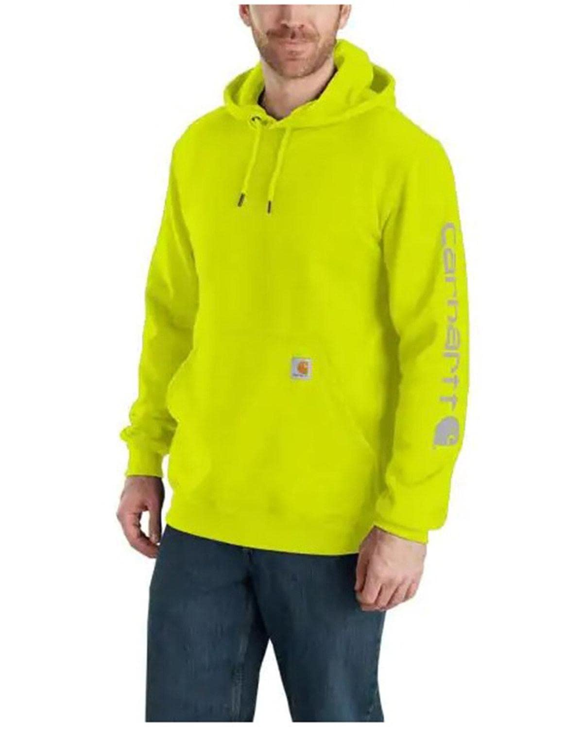 Carharttmens Midweight Signature Sleeve Logo Hooded Sweatshirt