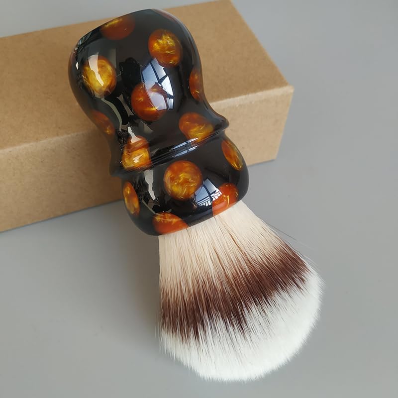 XIAO A2S synthetic hair vegan shaving brush for Shaving soaps and creams,Rich Lather
