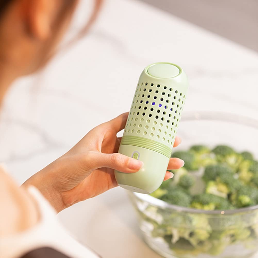Légumes Desinfectante Capsule Forme Portable Ultrasons Fruit Purificateur Alimentaire Lave-Vaisselle Automatique Ménage Cuisine Nettoyant Alimentaire Blanc