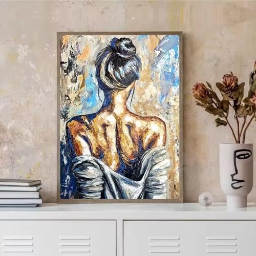 Peinture à l'huile de fille nue pour transformer un mur vide de chambre