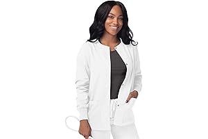 Sivvan Scrubs Fashionable Front Snap Warm-Up Jacket for Women in Nursing Lab Coat Collection