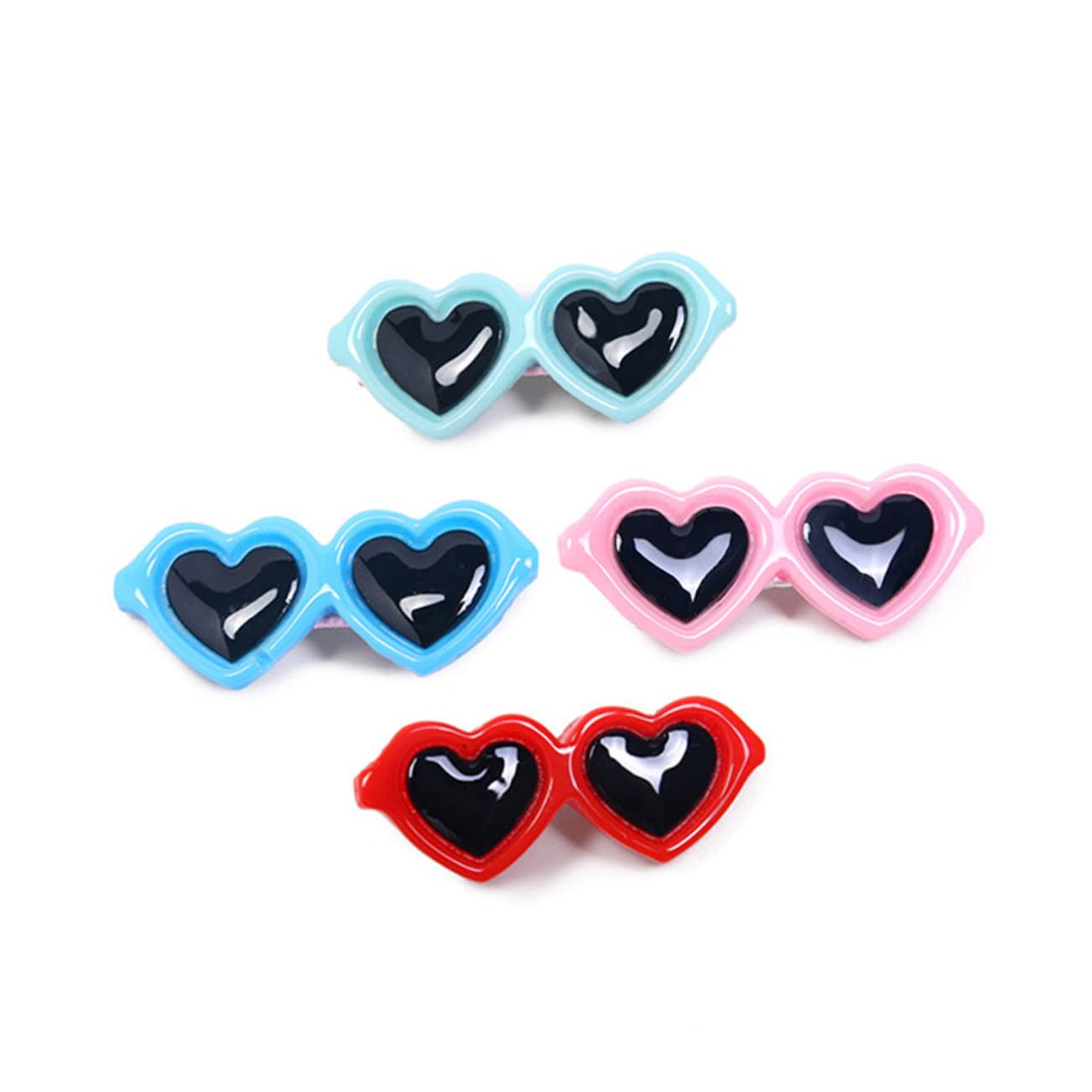 KESYOO 30Pcs Heart Shaped Dog Eyewear Glasses Hair Clips Pet Hair Accessories for Parties Photoshoots and Daily Wear Soft and Comfortable Design for All Dog Breeds