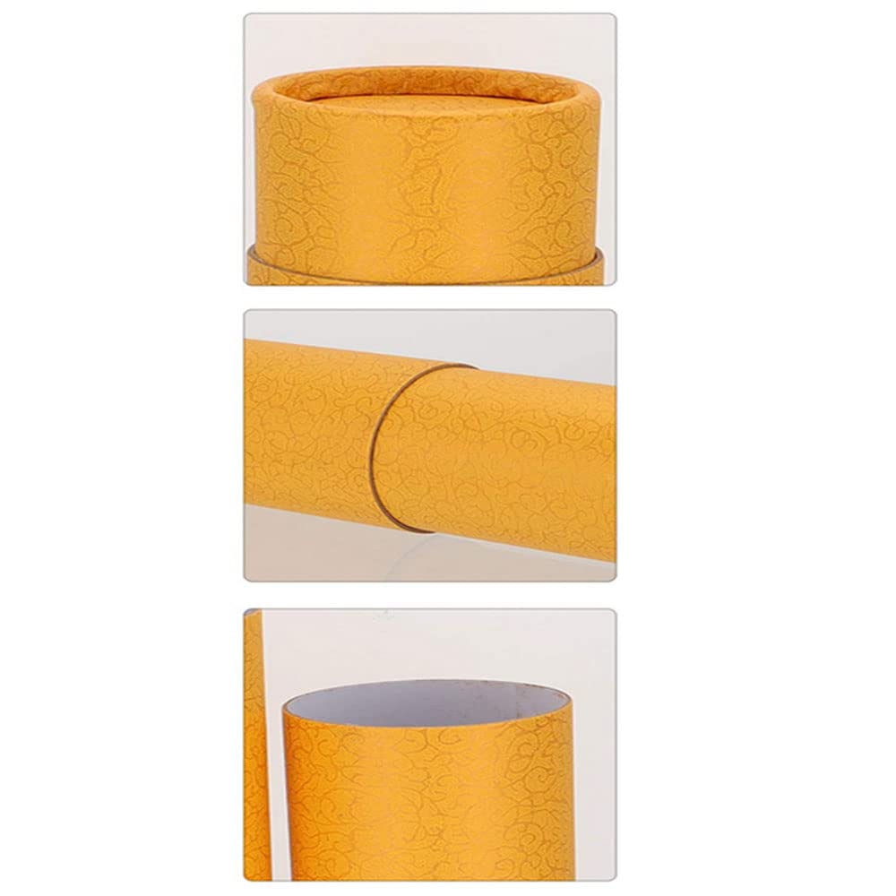 rflaueo Poster Tube Portable Expandable Paper Storage Tube (U27-1), Yellow - Image 3