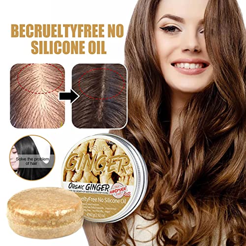 Ginger Hair Regrowth Shampoo Bar, Ginger Shampoo Soap Organic Ginger Shampoo Bar Promotes Hair Growth,Anti-dandruff and Anti-itching Ginger Bar Soap Helps Stop Hair Loss for Men&Women (Gringer) - Image 7