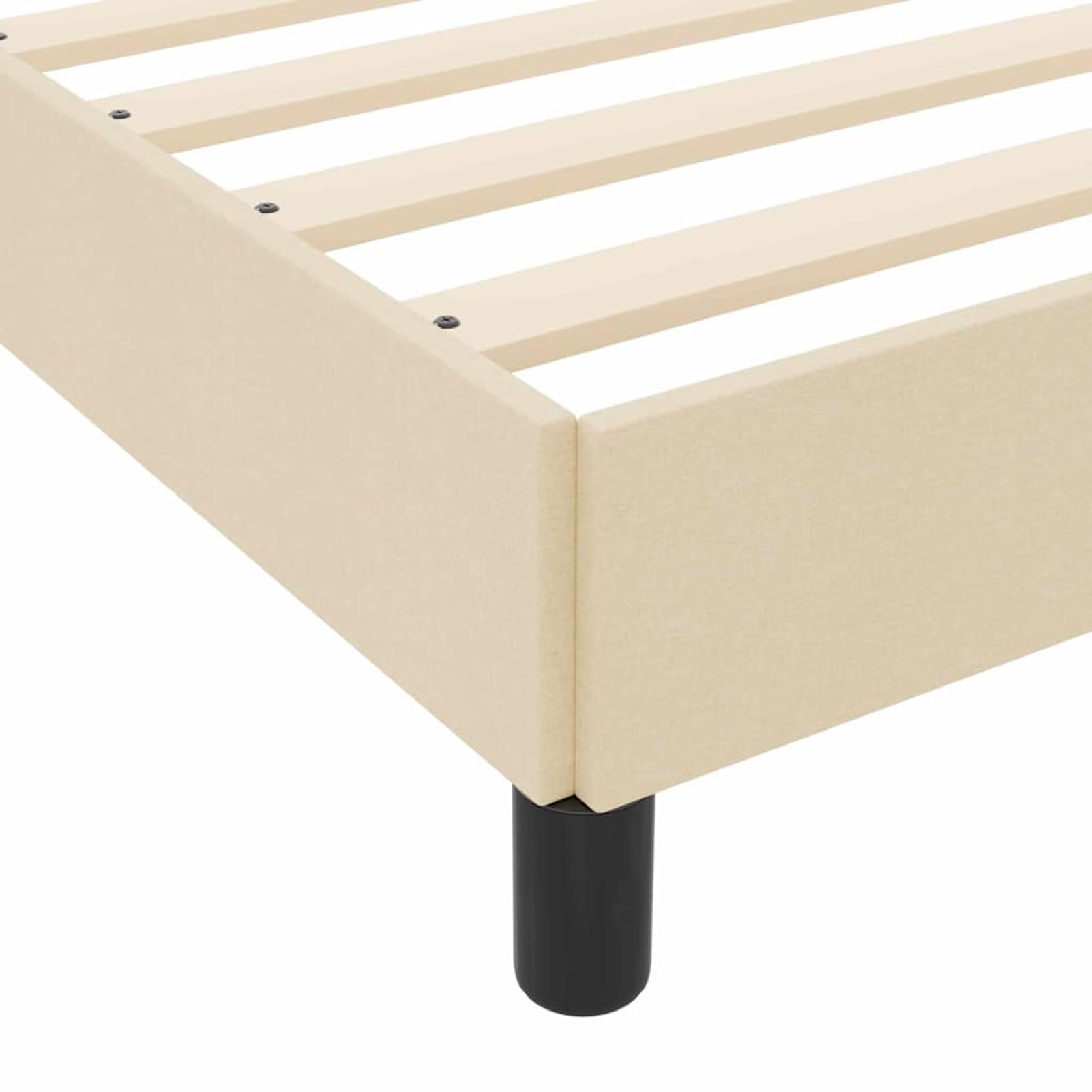 Cama con somier de diseño minimalista para dormitorios modernos - Tela transpirable y estructura de madera - 203 x 100 x 45 cm - Para individuales y parejas