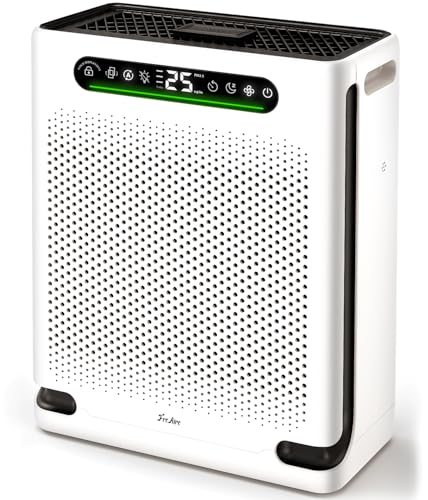 Air Purifiers for Home Large Room Up to 2600 Ft², HEPA Air Purifier with Washable Filter & Air Quality Display, Powerful Turbo Mode Air Cleaner for Pet Hair Odors Smoke Dust