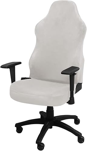 HAOYONG Funda para silla de videojuegos, de terciopelo, elástica, para silla de computadora, funda para silla de jefe, funda universal giratoria