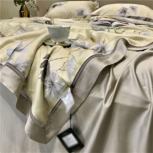 Couette d'été Tencel en soie glacée parure de lit 4 pièces luxe