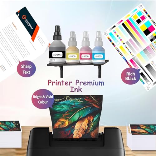 Image of Ink Compatible for Brother BT6000Bk /BT5000 DCP T310, T300, T510, T500, T910, T710, T400W, T450W, T300W, T800W, T700, T810 Printer (BT6000 Black Ink 4 Pcs)