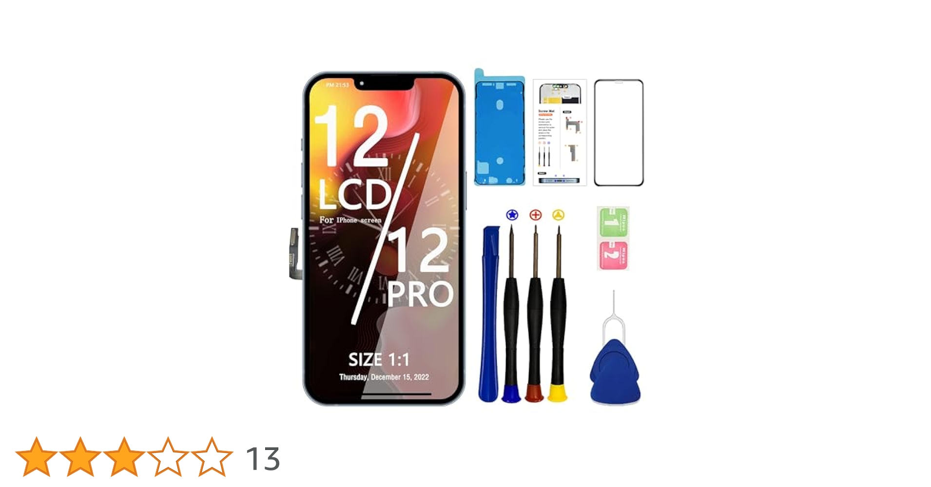 Amazon.co.jp: OFFOF for iphone 12/12 Pro フロントパネル液晶