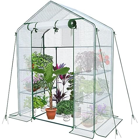 VOUNOT Walk-In Greenhouse with Shelves Cover