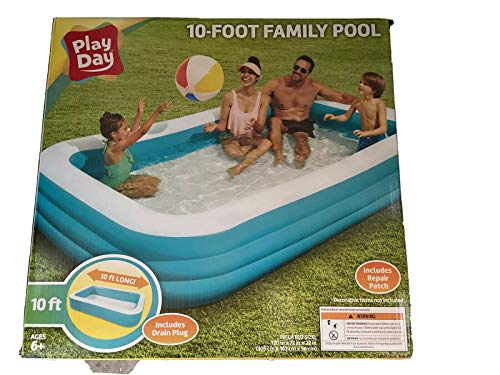 Alston Wat Play Day 10 Foot Inflatable Family Swimming Pool Outdoor 120' X 72' X 22'