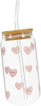 COLLBATH 1 Conjunto De Copos De Suco De Vidro Transparente Copos De Garrafa De Vidro Com Tampa Copo De Coquetel Copo De Vinho Copo De Café Gelado Copo De Chá De Leite Copo De Vidro De Água