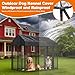 Bhyhok 4'W X 8'L Waterproof Dog Kennel Cover Outdoor 600D Oxford Fabric Dog Kennel Roof with Silver UV-Protective Coating for Windproof, Rainproof, Sun-Protective(Covers Only)