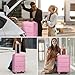 Kono Carry On Luggage 28 Inch Checked-Large Hard Shell Travel Trolley 4 Spinner Wheels Lightweight Polypropylene Suitcase with TSA Lock, Pink