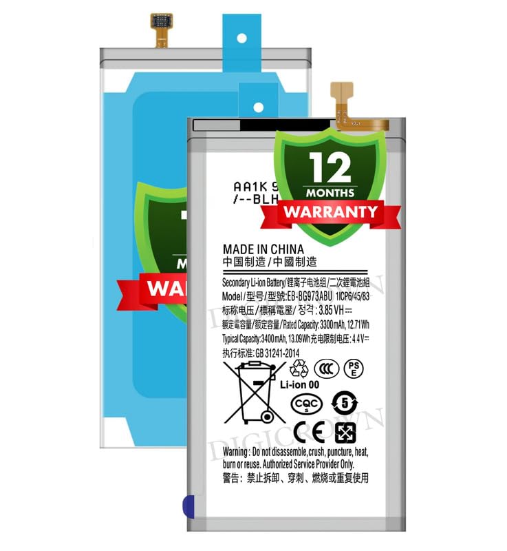 Image of Original EB-BG973ABU Battery Compatible for Samsung Galaxy S10 4G - (3400mAh) - 1 Year Warranty DF7