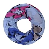 sehr hochwertige Verarbeitung ModaBoutique Loop Schlauchschal Damen Rundschal Stylischer Schal frecher leichter Sommerloop, Damen 00085626 (Blau)