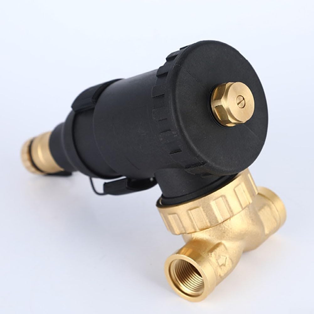 Filtro magnético de caldera, filtro magnético en línea, filtro magnético calentado 3/4, separador magnético, filtro magnético de latón para sistemas de calefacción central, imán de 12.000