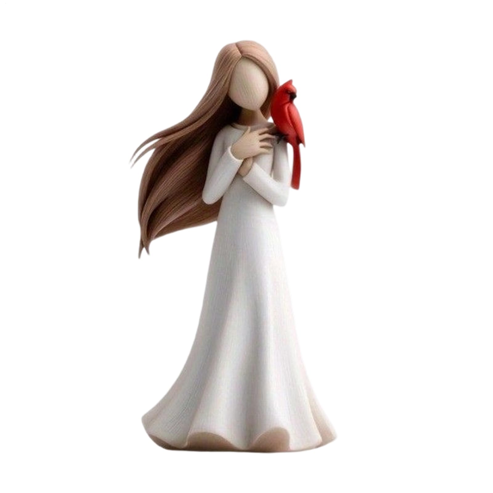 Figurine d'ange en résine blanche pour décoration de salon et chambre