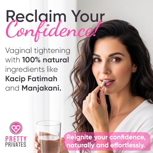 Image of Pretty Privates Vaginal Moisture & Tightening Pills, 60 Capsules | With Kacip Fatimah, Manjakani, Kayu Rapet & Noni Fruit for elasticity, moisture and wetness support and pH balance.